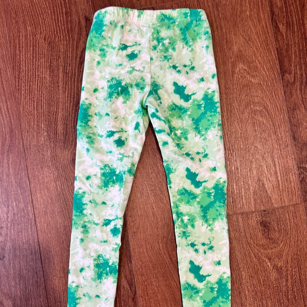Cat & Jack Green Tie-Dye Leggings - Size M (7/8)